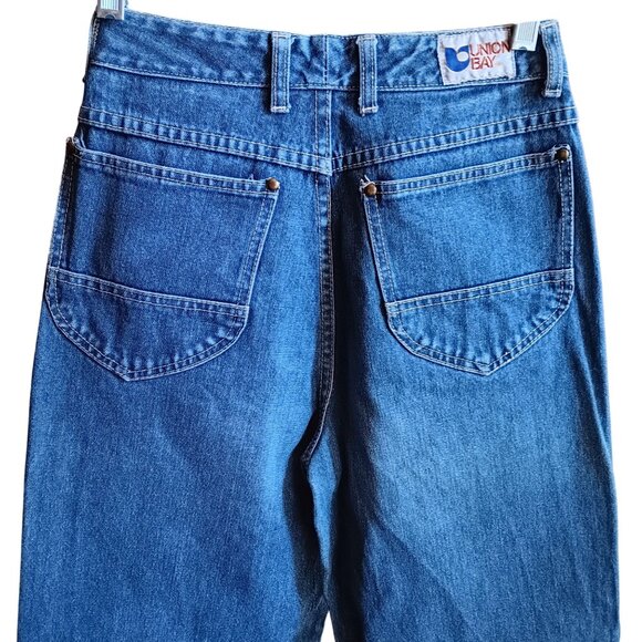 sz 9 25x32 Unionbay True Vintage High-Waist Buttonfly Indigo Denim Jeans 1970's - Picture 2 of 9